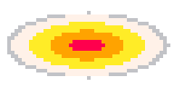 A floating target with rings